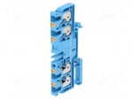 Splice terminal: rail | 4mm2 | ways: 1 | terminals: 4 | blue | wemid | TS35