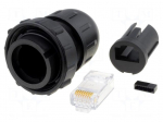 Plug | RJ45 | DC | PIN: 8 | Cat: 6 | Layout: 8p8c | Locking: threaded joint
