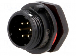 SP13 | socket | male | PIN: 6 | IP68 | 5A | soldering | for panel mounting