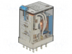 Relay: electromagnetic | 4PDT | Ucoil: 24VDC | 7A/250VAC | 7A/30VDC