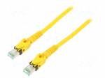 Patch cord | S/FTP | 6a | stranded | Cu | PUR | yellow | 5m | halogen free