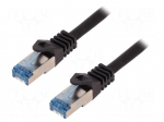 Patch cord | S/FTP | 6a | stranded | Cu | LSZH | black | 20m | 26AWG