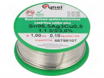 Soldering wire | Sn96,5Ag3Cu0,5 | 1mm | 100g | lead free | 217&divide;219&deg;C