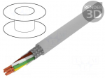 Wire | Li2YCY-TP | 3x2x0,5mm2 | tinned copper braid | PVC | grey | 50V