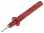 Test probe | 36A | red | Tip diameter: 2mm | Socket size: 4mm