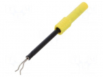 Test probe | 1A | yellow | Socket size: 4mm | Plating: nickel plated