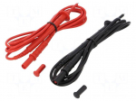 Set of test leads | Inom: 15A | Len: 1.5m | red and black