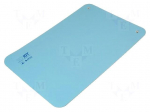 Bench mat | ESD | 400x600mm | Thk: 2mm | blue | Rsurf: 5&divide;500M&Omega; | 440&deg;C