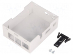 Enclosure: for computer | Raspberry Pi 3 B | ABS | grey | X: 71.1mm