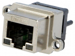 Socket | RJ45 | with LED | UL94V-0 | IP67 | THT | for panel mounting