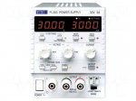 Power supply: laboratory | single-channel,linear | 0&divide;30VDC | 0&divide;3A