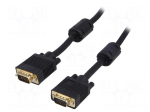 Cable | D-Sub 15pin HD plug,both sides | black | 15m