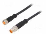 Connection lead | M8 | PIN: 3 | 0.6m | plug | 50VAC | 4A | -25&divide;80&deg;C | IP67