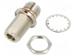 Coupler | straight | 50&Omega; | gold-plated | PTFE | N socket,both sides