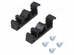 DIN rail mounting bracket | black | polyamide | Rail: TS35