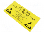 Self-adhesive label | ESD | 300x150mm | black,yellow