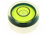 Spirit level | H: 8mm | &Oslash;mount.hole: 15mm | plastic | Body: white