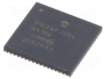 IC: PIC microcontroller | 256kB | 32MHz | SMD | QFN64 | PIC24 | tube