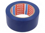 Tape: warning | blue | L: 33m | W: 50mm | self-adhesive | Thk: 0.15mm | 160%
