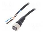 Cable: for sensors/automation | M12 | PIN: 4 | straight | Len: 10m | plug