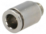 Push-in fitting | straight | -0.95&divide;20bar | nickel plated brass