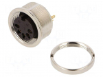 Connector: M16 | socket | female | PIN: 5 | 5A | 60V | soldering | straight