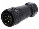 Connector: circular | plug | male | PIN: 6(4+2) | IP67 | SA20 | 8&divide;12mm