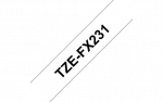 Brother | TZe-FX231 Flexible ID Laminated Tape | Black on White | TZe | 8 m | 1.2 cm