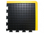 Anti fatigue mat | Width: 0.5m | L: 0.5m | rubber | black | Thk: 13.5mm