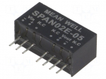 Converter: DC/DC | 2W | Uin: 4.5&divide;9VDC | Uout: 5VDC | Iout: 0&divide;400mA | SIP8