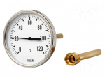 Meter: temperature | analogue,bimetal | 0&divide;60&deg;C | Probe l: 40mm | A50