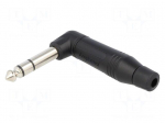 Connector: Jack 6,3mm | plug | male | stereo | ways: 3 | angled 90&deg;