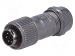 Connector: circular | plug | male | PIN: 6 | IP67 | ST12 | 5&divide;8mm | 5A | 125V