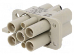 Connector: HDC | contact insert | female | 10A,40A | 250V,400V | Han Q