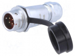 Connector: circular | plug | male | PIN: 4 | IP67 | SF12 | 4&divide;6.5mm | 5A | 200V