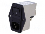 Connector: AC supply | socket | male | 10A | 250VAC | 250V | C14 (E) | FKI