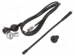Antenna | automotive | 240mm | AM,FM | universal | rubber mast | 1.5m