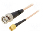 Cable | 0.91m | BNC male,SMA male | shielded | transparent | straight