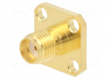 Connector: SMA | socket | female | straight | 50&Omega; | soldering | PTFE