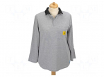 Polo shirt with long sleeves | ESD | XL | grey | 140g/m2