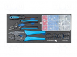 Tools set: for crimping | in a foam tray | 158pcs.