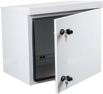 IP65 12U 19" wall cabinet, steel door /660 x 590 x 430 mm/  grey, assembled