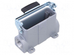 Enclosure for connectors: HDC | angled | IP65 | aluminium | 125&deg;C