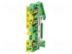 Splice terminal: rail | ST | spring clamp | yellow-green | 40A | ways: 1