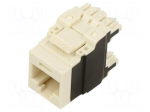 Connector: RJ45 | socket | PIN: 8 | Cat: 6a | 8p8c | 22AWG&divide;26AWG | white