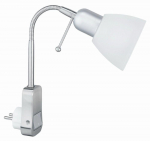 Trio Ligara spotlight E14 with plug brushed steel gaismeklis 8911211-07 4017807118780