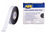 Tape: self-amalgamating | black | 19mm | L: 10m | Thk: 0.5mm | max.90&deg;C