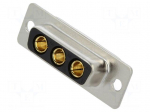 Connector: Special D-Sub | PIN: 3 | plug | female | on PCBs | THT | MHCD
