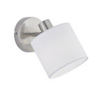Trio Tommy spotlight 1-pc E14 brushed steel/white gaismeklis R80331001 4017807388916