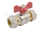 Lodveida ventilis D22 mm, kompresijas pievienojumi Lodveida ventilis ar kompresijas pievienojumiem
